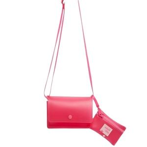Zara Vinyl Pink Shoulder Bag